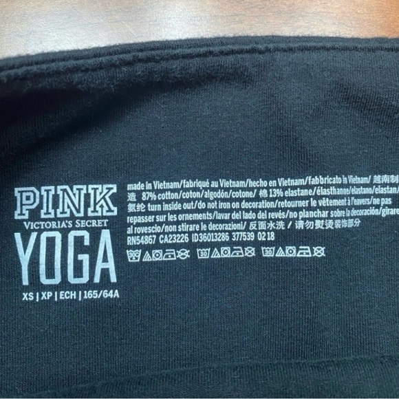 Pink Victoria's Secret Yoga Womens Black Soft High Waist Cutout Leggings Size XS - Picture 12 of 16